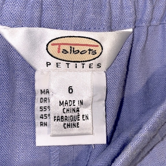 Talbots Linen slacks, 6P, cut out decoration at hem, bottom of coordinated set - Picture 6 of 7